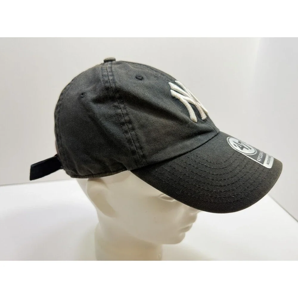 47 Brand New York Yankees MLB Clean Up Adjustable Baseball Cap Hat Black OSFA